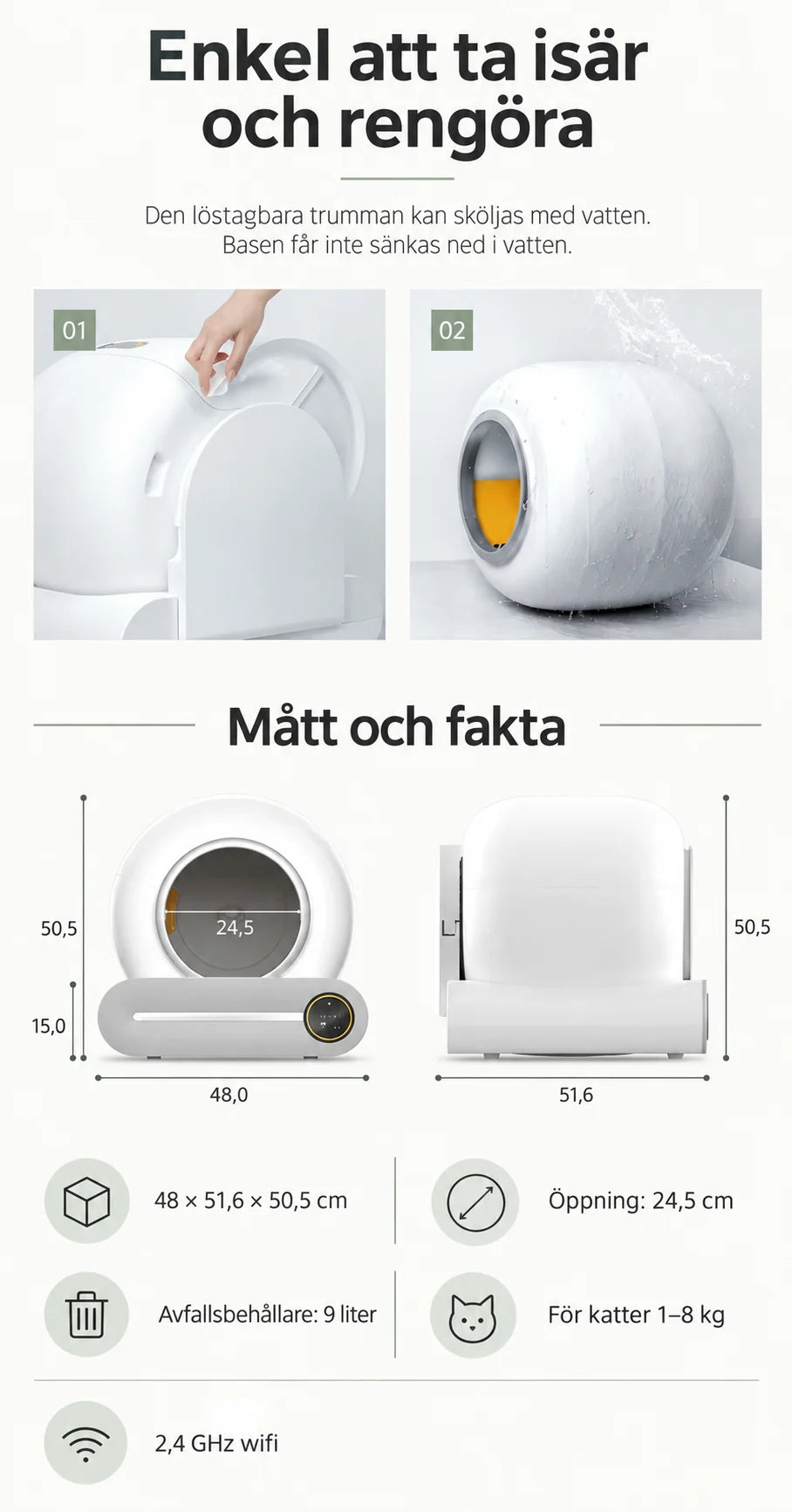 VelumiPets Nova – Automatisk kattlåda