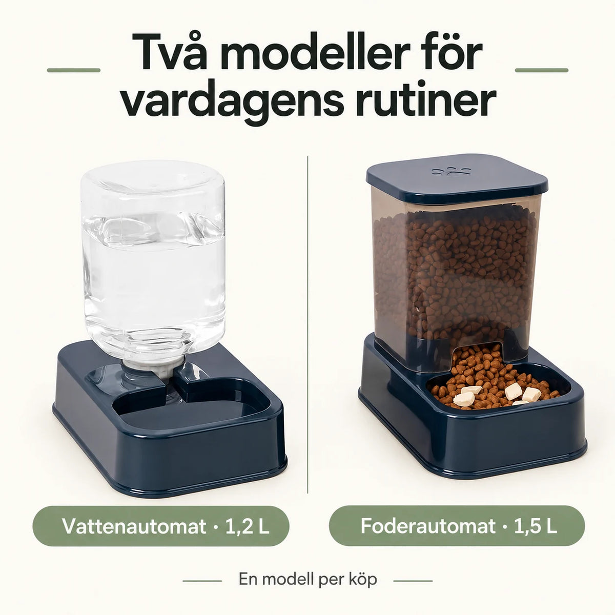 VelumiPets FlowFeed två modeller för vardagens rutiner