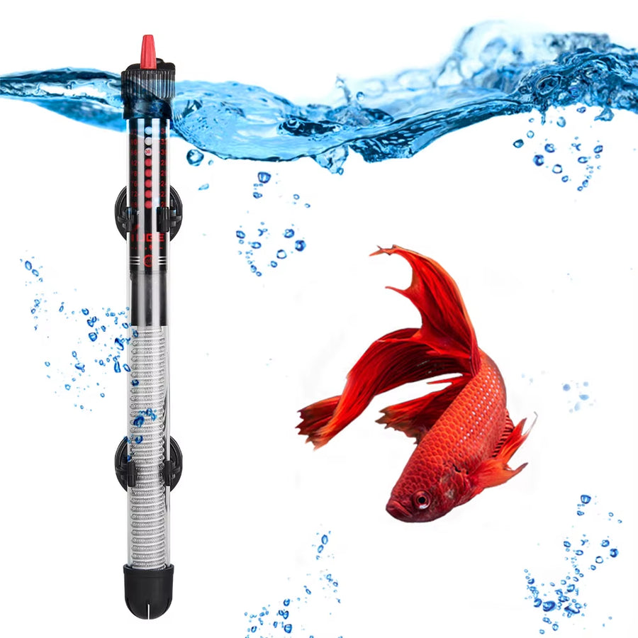 110V-220V Adjustable Temperature Thermostat Heater Rod 25W/ 50W/ 100W/ 200W/ 300W Submersible Aquarium Fish Tank Water Heat