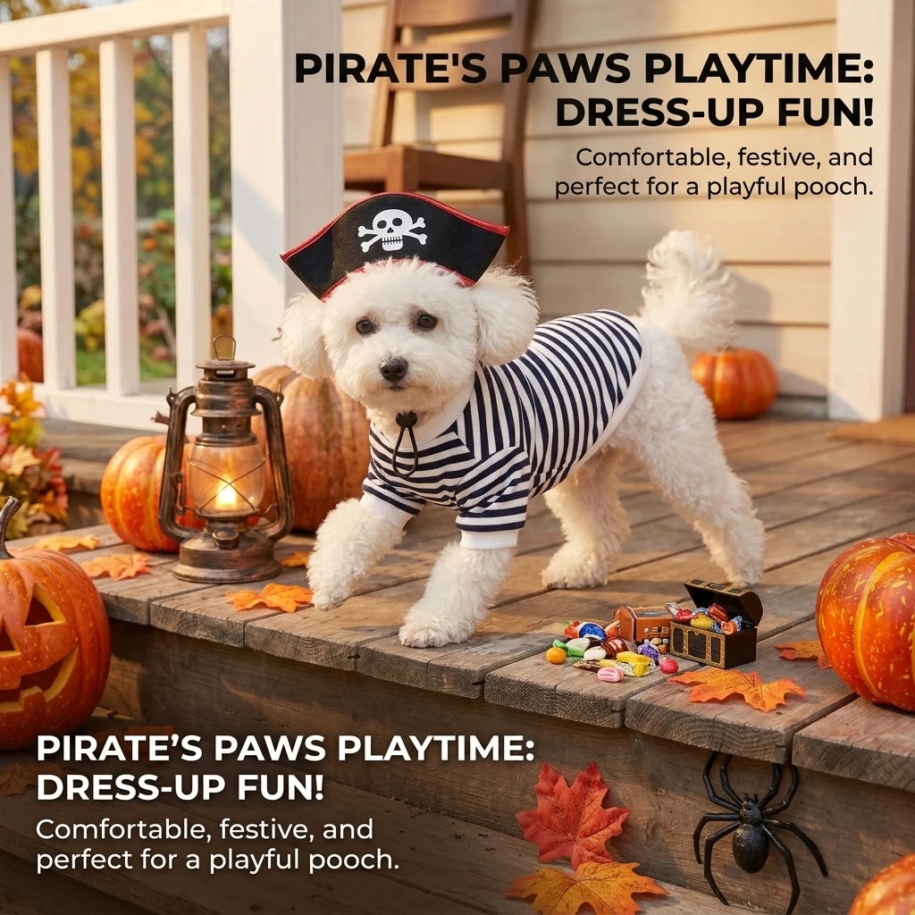 VelumiPets Pirate – Piratkostym för hund & katt
