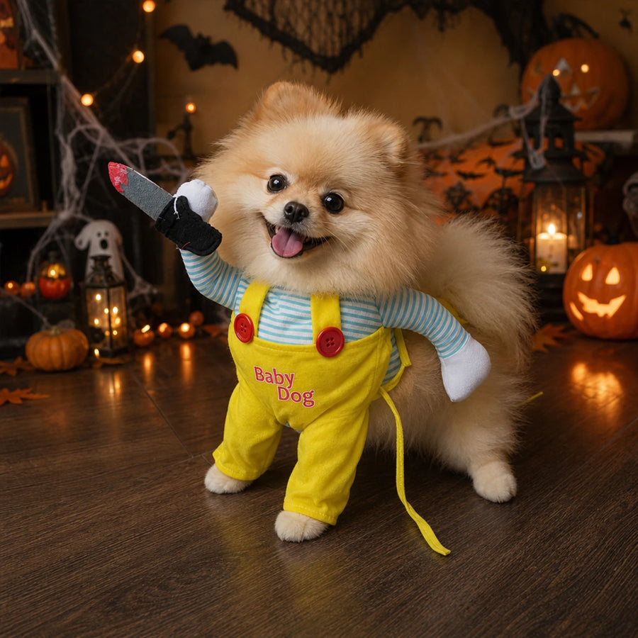 VelumiPets SpookyDoll kostymens passform och detaljer