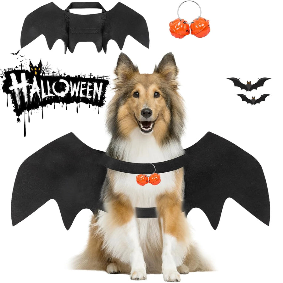 VelumiPets PumpkinBat – Fladdermusvingar med pumpadekor
